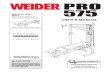 Weider 575 Pro Manual