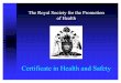 Certificate in Health and Safety