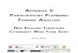 Appendix 5 ~ Participatory Planning Forums Analysis