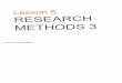 Lesson 5 Research Methods