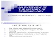 An Overview of the History of Epidemiology i
