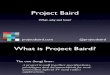Project Baird: Overview for DVB Meeting