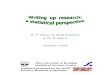 Writing up research - a statistical perspective