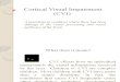 Cortical visual impairment (CVI) Report
