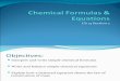 Chemical Formulas & Equations Ch 14.2 8th