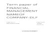 Term Paper Financial Management