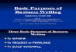 Basic Purposes of Business Writing 1424