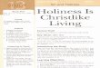 August 29 Holiness is Christlike Living