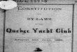 (1885) Constitution and By-Laws of the Quebec Yacht Club