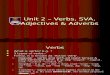Unit 2 – Verbs, SVA, Adjectives