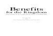 Benefits for the Kingdom the Advance of the Gospel