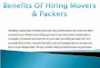Benifits of hiring movers & packers By My American Movers
