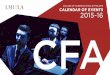 CFA Calendar of Events 2015-2016