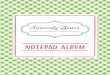 Sincerely Yours Notepad Album