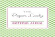 The Paper Lady Notepad Album