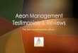 Aeon Management Testimonials & Reviews