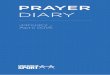 Prayer diary: Jan - Apr 2016