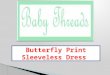 Butterfly print sleeveless dress ppt