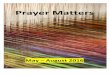 Prayer Matters May- August 2016