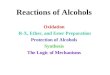 Reactions of Alcohols Synthesis