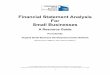 Financial Statement Analysis For Small Businesses