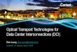Optical Transport Technologies for Data Center Interconnections (DCI)