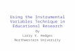 Instrumental Variables Approaches