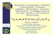 Integration of Ecogenomics, Phenomics, Transcriptomics 