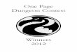 One Page Dungeon Contest Winners 2012