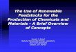 The Use of Renewable Feedstocks for the Production of Chemicals 
