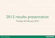 2012 results presentation - Pearson