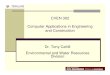 CVEN 302 Computer Applications in Engineering and Construction 
