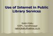 Use of Internet in Public Library Services