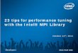 23 tips for performance tuning with the Intel® MPI Library
