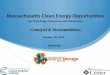 Massachusetts Clean Energy Opportunities