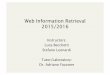 Web Information Retrieval 2015/2016