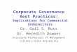 Corporate Governance Best Practices: Implications for