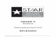 2015 TX STAAR Grade 5 Science Released Book