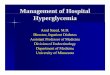 Management of Hospital g p Hyperglycemia