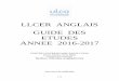 LLCER ANGLAIS GUIDE DES ETUDES ANNEE 2016-2017