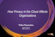 How Privacy in the Cloud Affects Organizations
