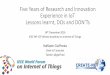 Tutorial at IEEE WF-IOT Dec. 2016 - Five Years of Research and Innovation Experience in IoT