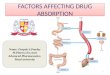 Factors affecting drug absorption