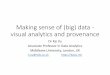 Making sense of (big) data - visual analytics and provenance
