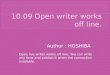 1009 open writer works off line