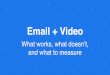 Email + Video: What Works, What Doesn't + What to Measure