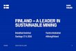 Mining Finland company presentations at Breakfast seminar 27.4.2016 in Santiago, Chile