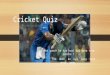 Cricket Quiz, IIT Guwahati