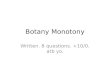 iitm freshie quiz - Written round 3  - botany monotony