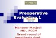 preoperative evaluation for residents of anesthesia part 1